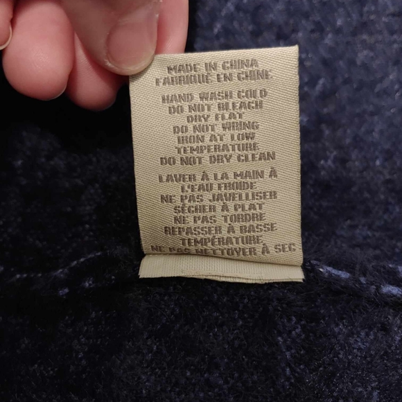 Charlie Paige Navy Blue Open Sweater, Very Soft & Heavy, Size Medium - Picture 14 of 15